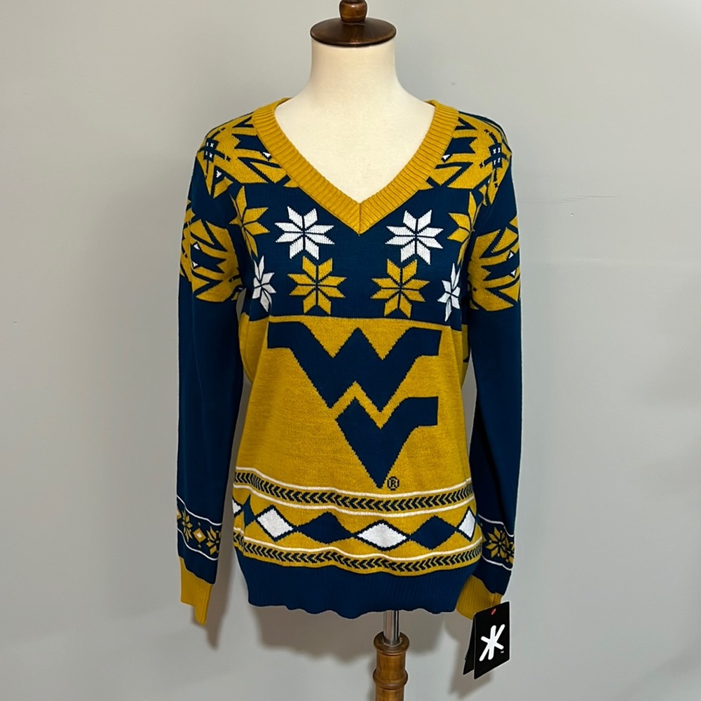 NWT West Virginia women’s sweater sz L